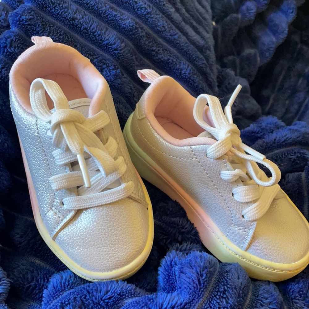 Carter’s little girl shoes size 5. Worn twice